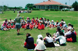 集合場所で全体説明