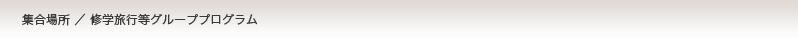 集合場所／修学旅行等グループプログラム